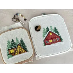 Maison Rouge - Kit de point de croix AVA-P004