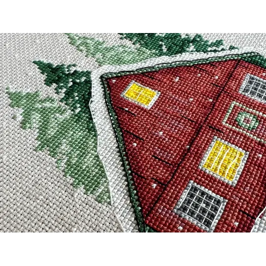 Maison Rouge - Kit de point de croix AVA-P004