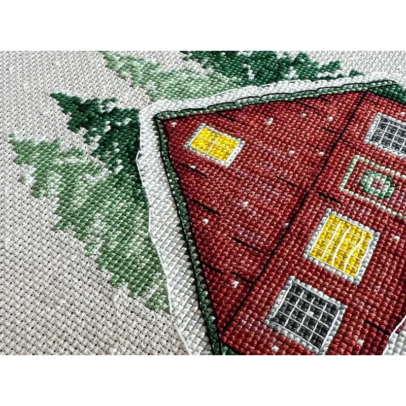 Maison Rouge - Kit de point de croix AVA-P004