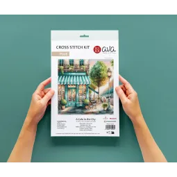 Ein Kaffee in der Stadt - Kreuzstich-Set AVA-P026