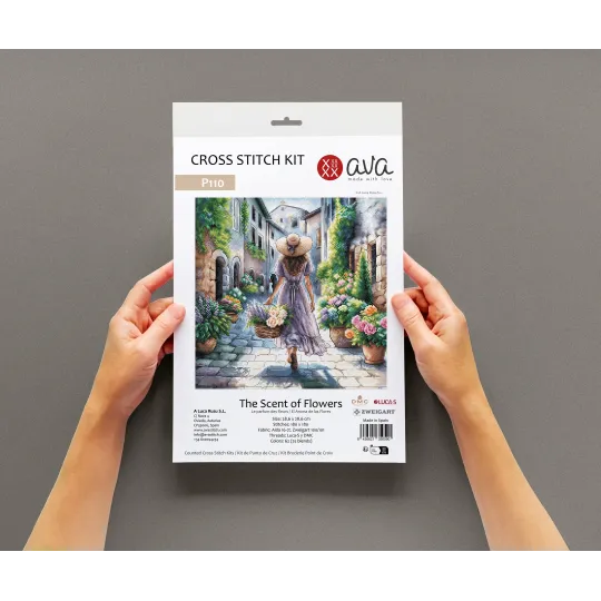 Gėlių kvapas - kryželiu siuvinėjimo rinkinys AVA-P110