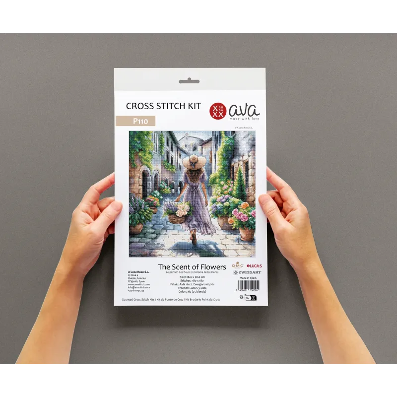 Gėlių kvapas - kryželiu siuvinėjimo rinkinys AVA-P110