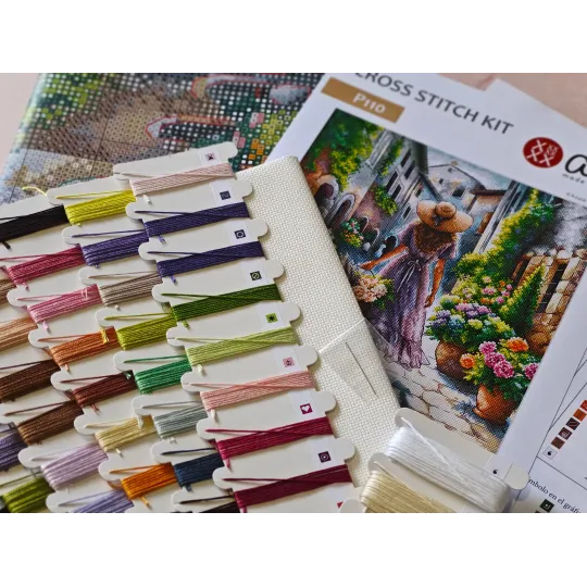 Le parfum des fleurs - Kit de point de croix AVA-P110