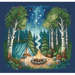 Лагерь в лесу - Набор для вышивания крестом AVA-P038