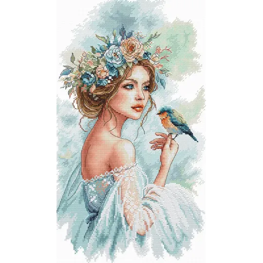 La Dame du Jardin - Kit de Broderie au Point de Croix AVA-P148