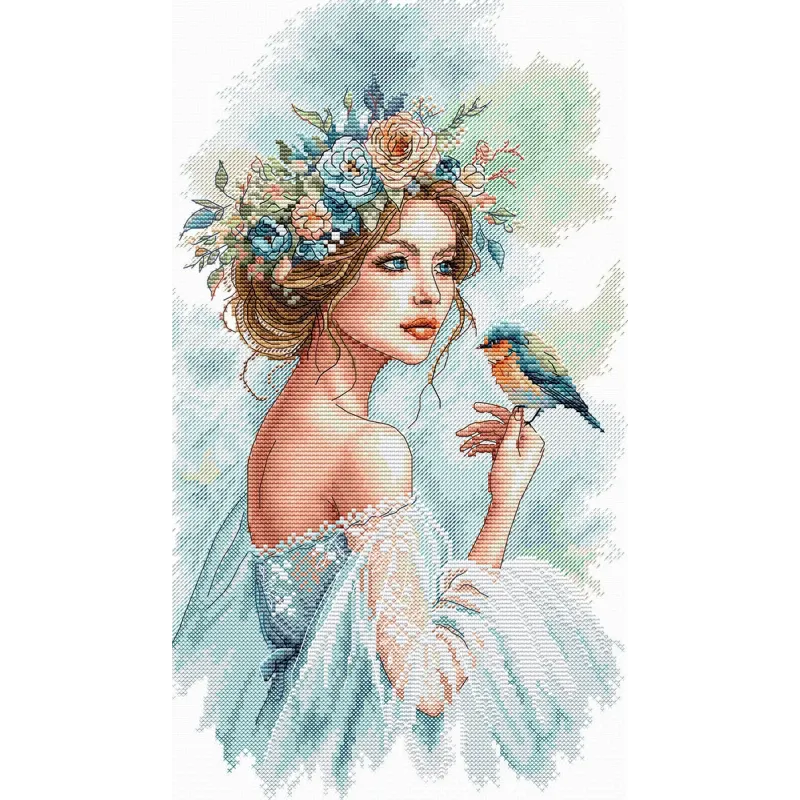 La Dame du Jardin - Kit de Broderie au Point de Croix AVA-P148