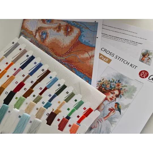 Sodo dama - Kryželiu siuvinėjimo rinkinys AVA-P148