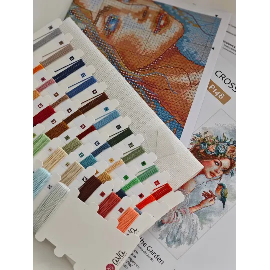 Die Dame des Gartens - Kreuzstich-Set AVA-P148