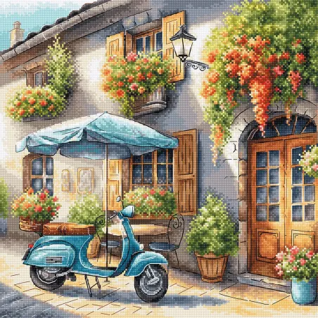 The Blue Vespa - Cross Stitch Kit AVA-P168