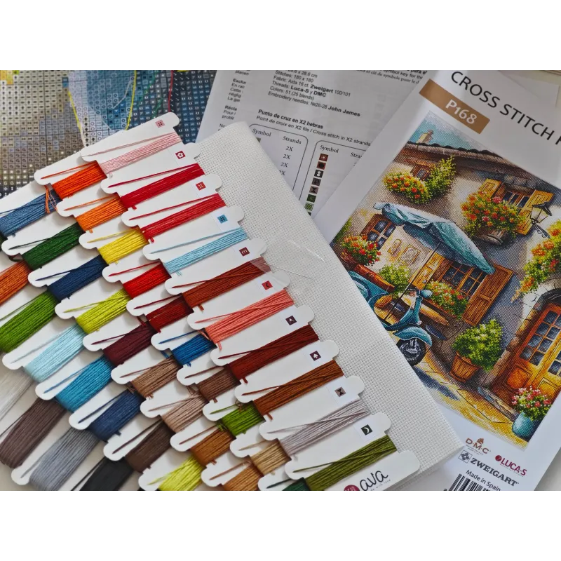 Die Blaue Vespa - Stickereiset AVA-P168