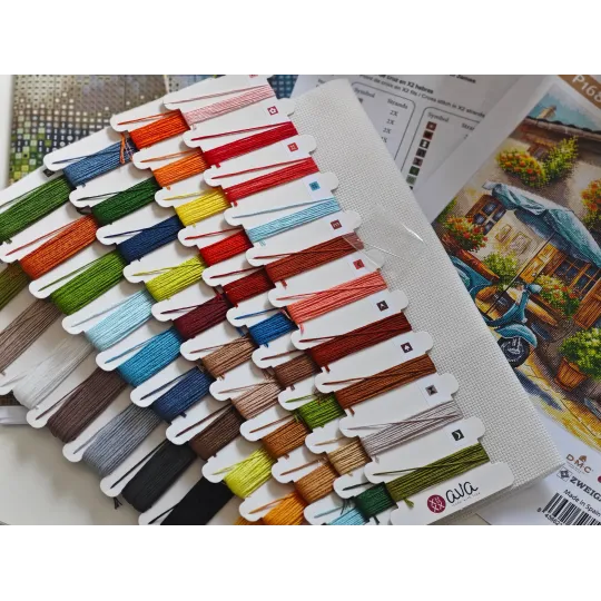 Mėlynoji Vespa - Siuvinėjimo Kryželiu Rinkinys AVA-P168