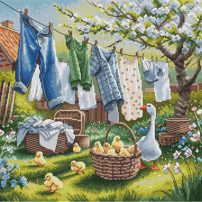 Spring at the Farm - Cross Stitch Kit AVA-P159