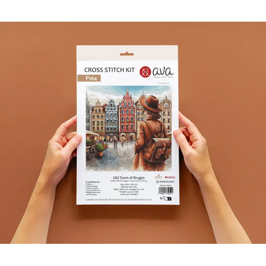 Briugės senamiestis - kryželiu siuvinėjimo rinkinys AVA-P104