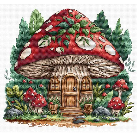 Mushroom Cabin - Cross Stitch Kit AVA-P109
