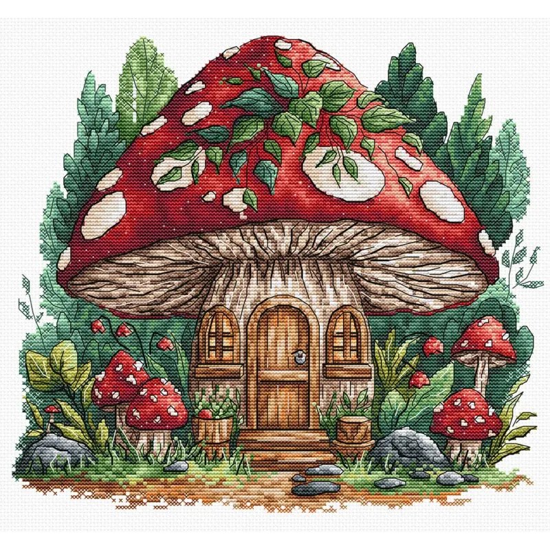 Mushroom Cabin - Cross Stitch Kit AVA-P109