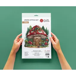 Cabane Champignon - Kit Point de croix AVA-P109