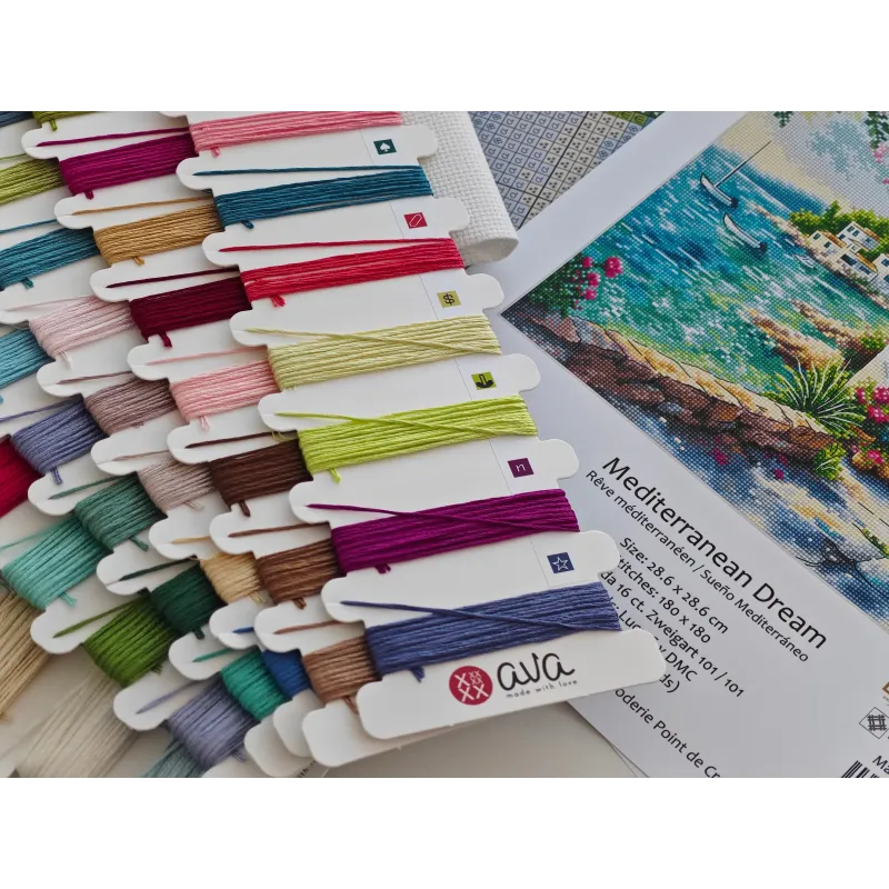 Viduržemio jūros svajonė - Kryželiu siuvinėjimo rinkinys AVA-P133