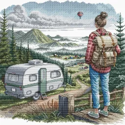 Nuotykis slėnyje - Kryželiu siuvinėjimo rinkinys AVA-P065