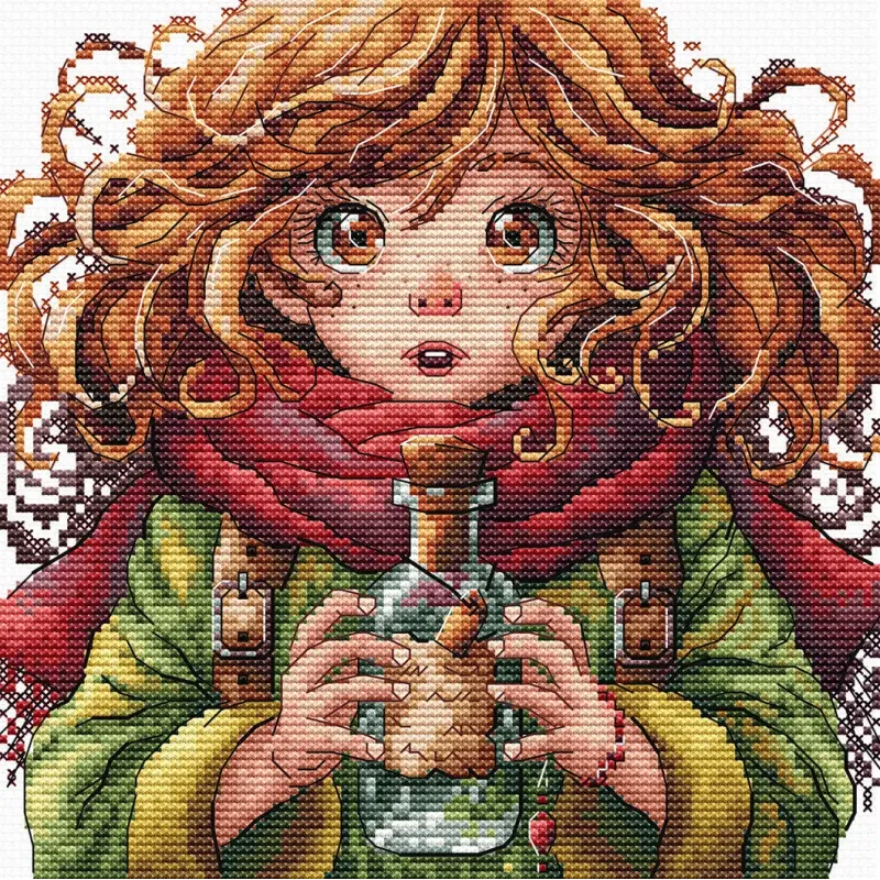 Die mysteriöse Flasche - Kreuzstich-Set AVA-P060