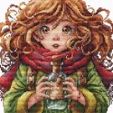 Die mysteriöse Flasche - Kreuzstich-Set AVA-P060