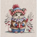 Little Mouse with a Scarf - Cross Stitch Kit AVA-P095