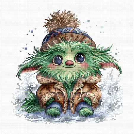 Green Little Monster - Cross Stitch Kit AVA-P079
