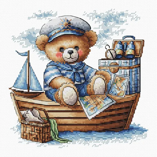 Captain Bear on the High Seas - Cross Stitch Kit AVA-P050