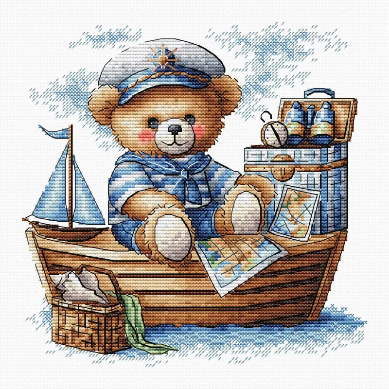 Captain Bear on the High Seas - Kit de Point de Croix AVA-P050