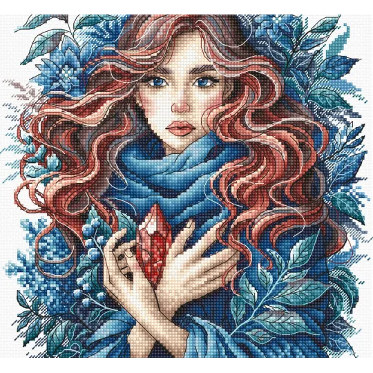 Carminea. Guardian of the Vermilion Crystal - Cross Stitch Kit AVA-P032