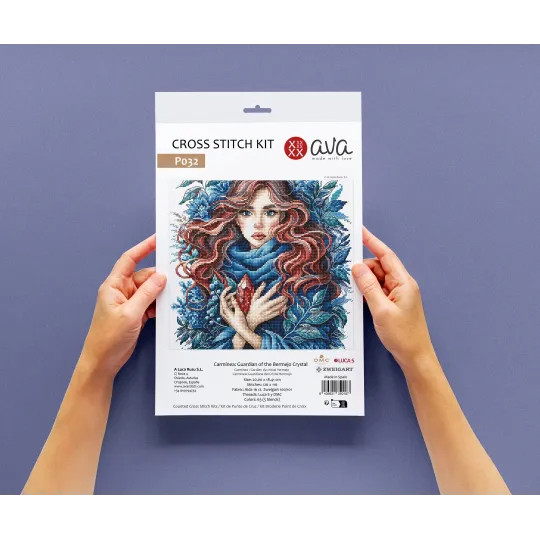 Carminea. Guardian of the Vermilion Crystal - Cross Stitch Kit AVA-P032