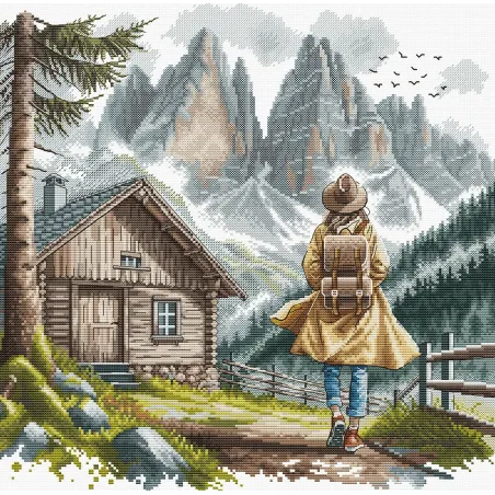 Sous le ciel de montagne - Kit de point de croix AVA-P033