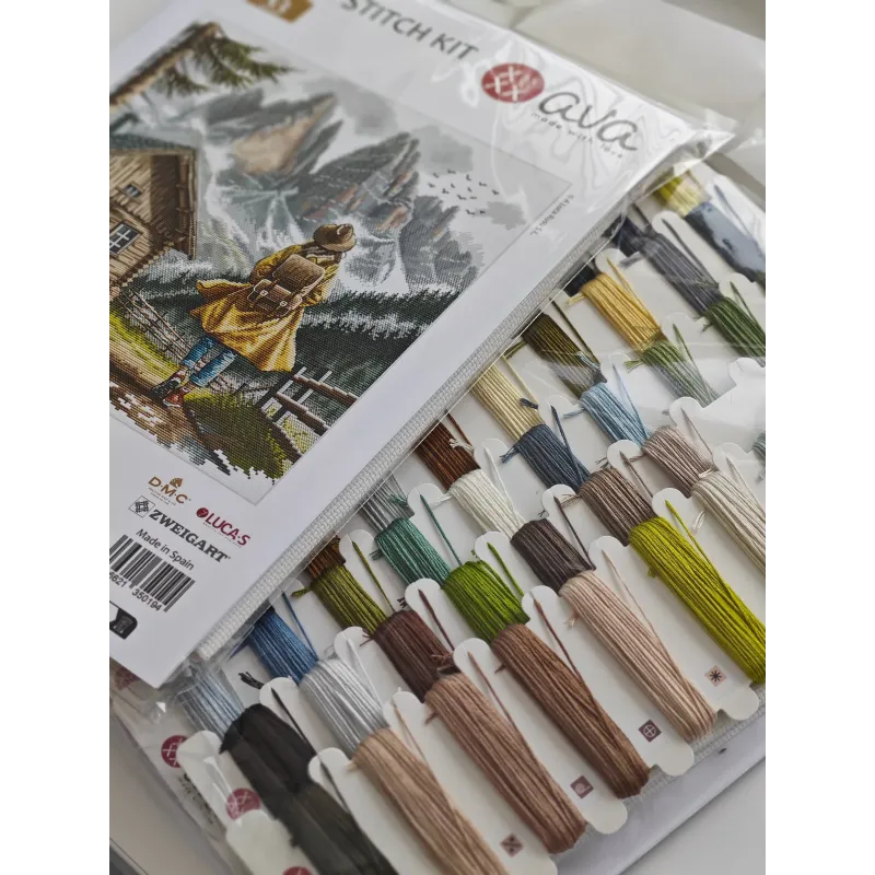 Po kalnų dangumi - Kryželiu siuvinėjamas rinkinys AVA-P033