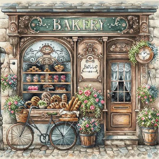 La vieille boulangerie - Kit de point de croix AVA-P100