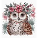 The Owl and his Natural Headband - Cross Stitch Kit AVA-P028