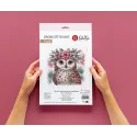 Die Eule und ihr natürliches Stirnband - Kreuzstich-Set AVA-P028