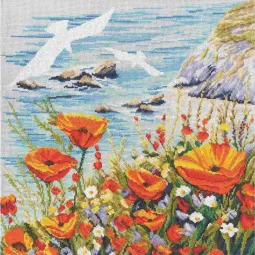 Cross-stitch kits Seagulls over the sea RTOCU101