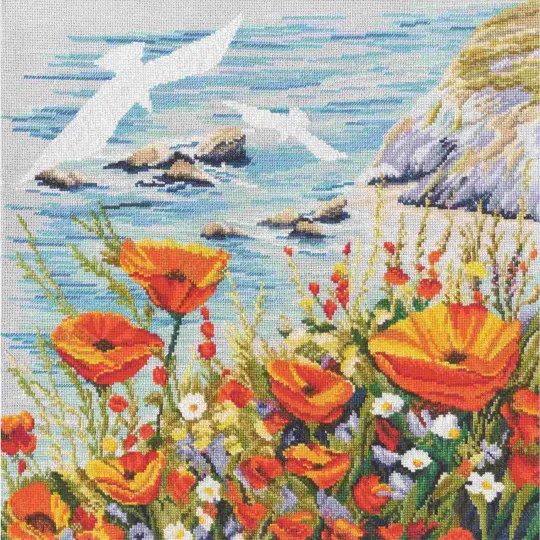 Cross-stitch kits Seagulls over the sea RTOCU101