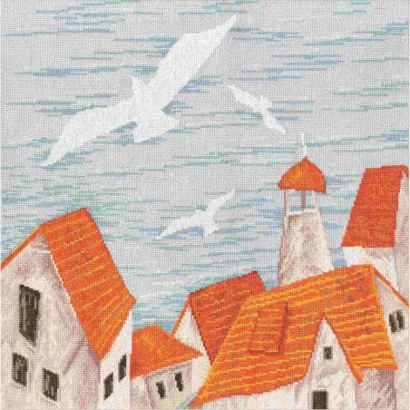 Cross-stitch kits Seagulls over the sea RTOCU100