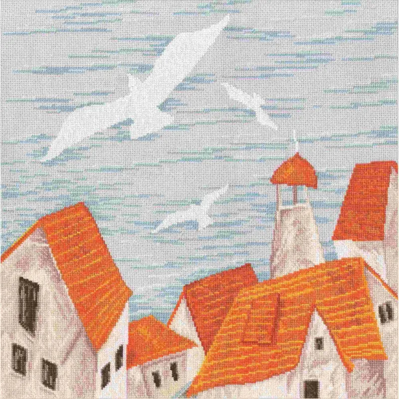 Cross-stitch kits Seagulls over the sea RTOCU100
