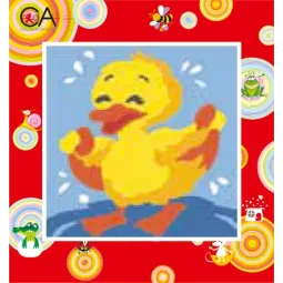 Gobelin-Set mit bedruckter Leinwand 15x15 Duckling CDA2020K