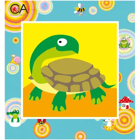 Tapestry Kit with printed canvas 15x15 Tortoise CDA2018K