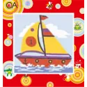 Tapestry Kit with printed canvas 15x15 Sailing Boat CDA2014K