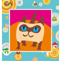 Gobeleno rinkinys su spausdintu drobės 15x15 Katė CDA2015K