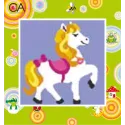 Kit de tapisserie avec toile imprimée 15x15 Pretty Pony CDA2013K