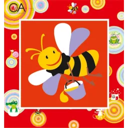Tapestry Kit with printed canvas 15x15 Bee with Honey CDA2011K