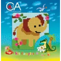 Tapestry Kit with printed canvas 10x10 Elephant CDA1059K