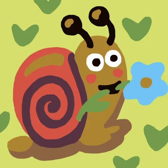 Tapestry Kit with printed canvas 10x10 Snail with flower CDA1051K