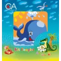 Kit tapisserie avec toile imprimée 10x10 Baleine CDA1023K