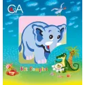 Kit de tapisserie avec toile imprimée 10x10 Elephant CDA1024K