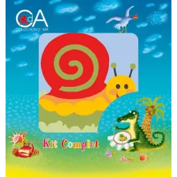 Tapestry Kit with printed canvas 10x10 Snail CDA1022K